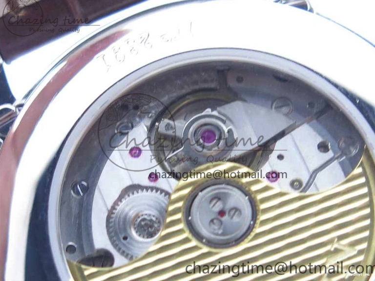 0321 Villeret 6654 SS Complicated Function OMF 1:1 Best Edition White Dial on Brown Leather Strap A6654 V Popular 7904